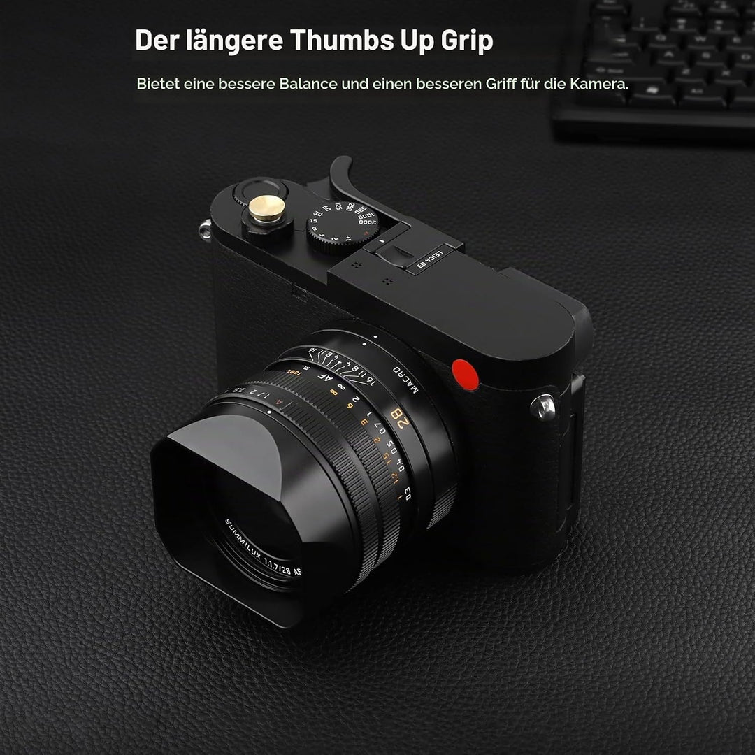 Daumen-Up-Griff aus Metall für Leica Q3 Q3 43 Kamera-Zubehör Haoge THB-Q3B Blitzschuh Daumenauflage