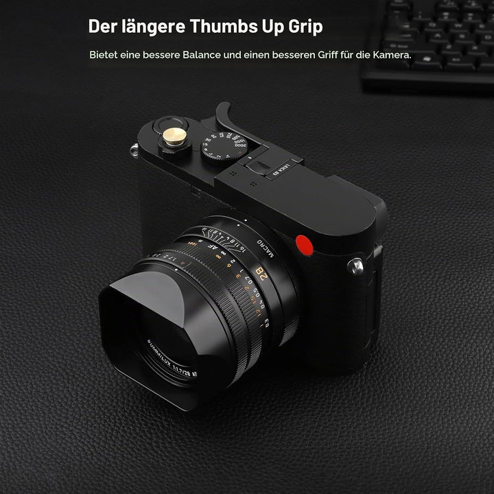 Daumen-Up-Griff aus Metall für Leica Q3 Q3 43 Kamera-Zubehör Haoge THB-Q3B Blitzschuh Daumenauflage