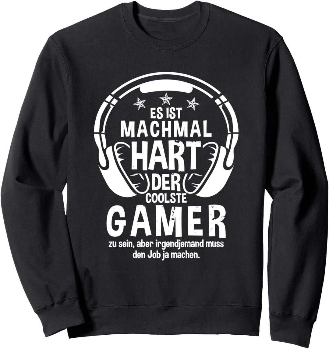 Coolster Gamer Geschenk Controller Headset Zocker Spruch Sweatshirt