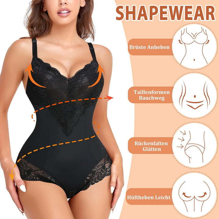 YARRCO Shapewear Damen Bauchweg Body Shaper Miederslip Shaping Bodysuits Leicht Figurformende Unterw