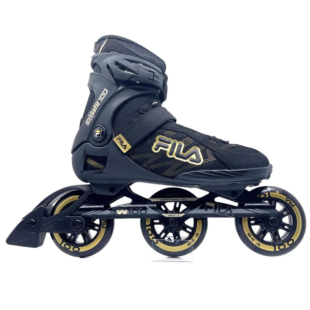 Fila Crossfit 100 Tri-Skates schwarz mit weichen Stiefeln und 100-mm-Rädern