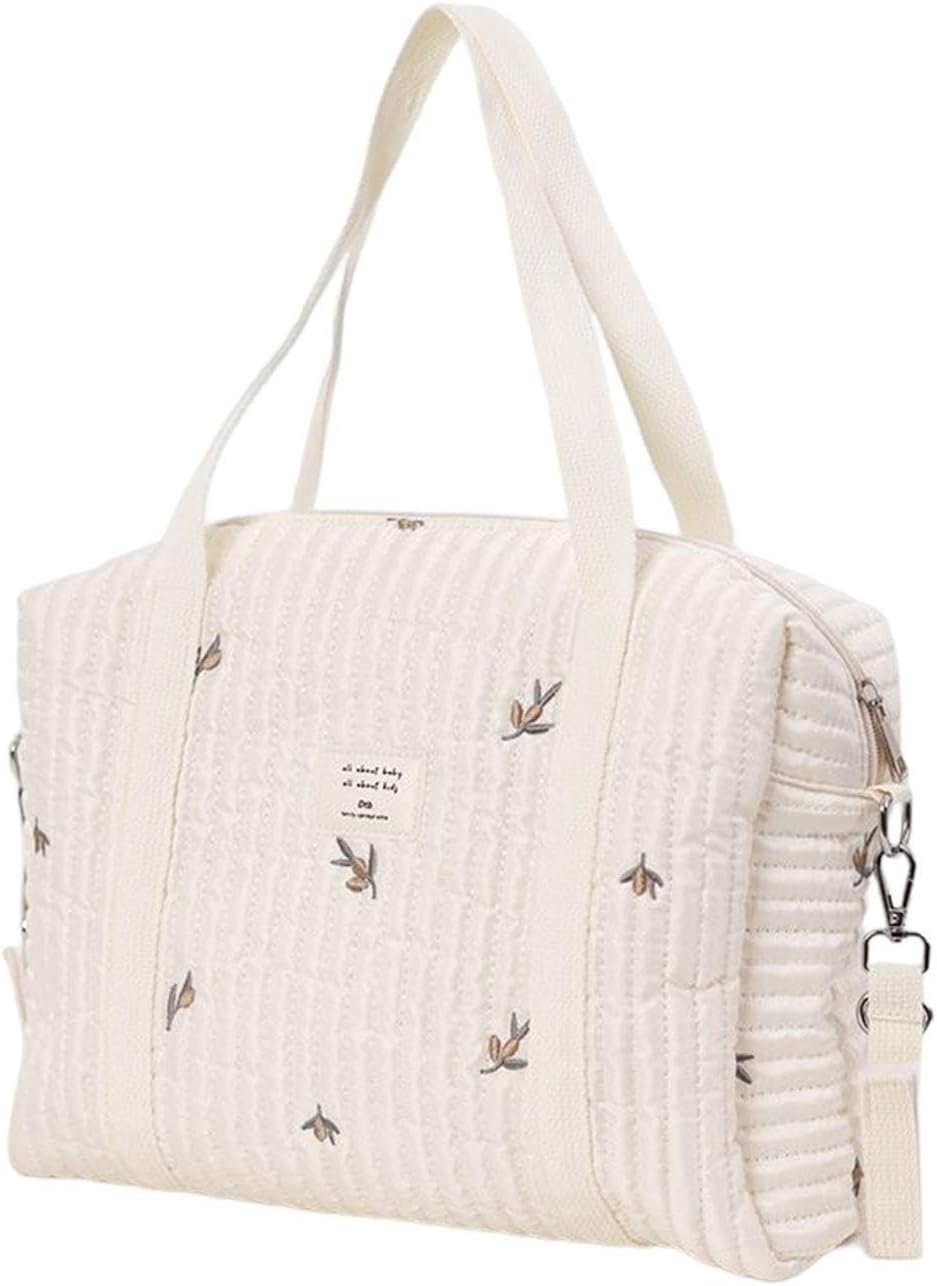 Baby Wickeltasche, Wickeltasche Tragetasche, Grosse Kapazität Baumwolle Wickeltasche für Kinderwagen