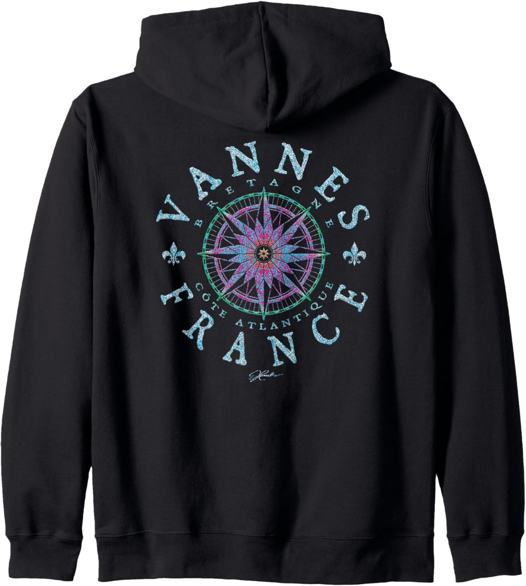 JCombs: Vannes, Bretagne, Frankreich, Kompassrose Kapuzenjacke