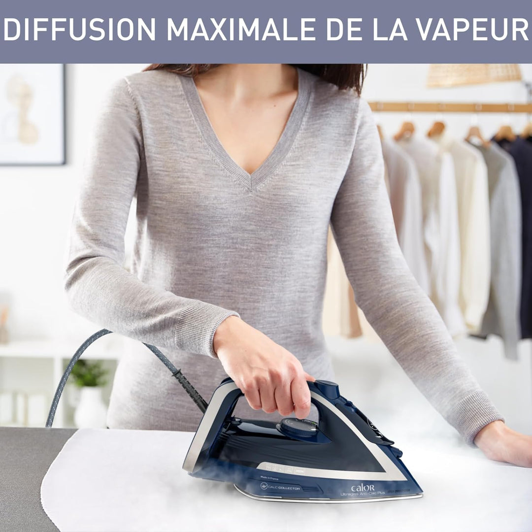 Calor Dampfbügeleisen, 2800 W, Kontinuierliche Dampfleistung 50 g/min, Dampfstossfunktion 250 g/min,
