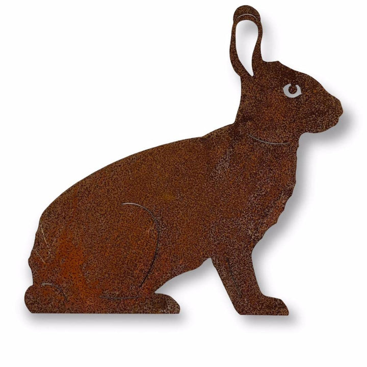 Crispe Gartenstecker Dekoration Edelrost - Hase stehend - Metall rostige Dekofigur - Höhe 35 cm, Has