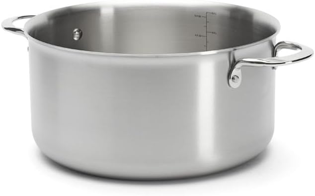 De Buyer Alchimy Kochtopf ohne Deckel, 3-lagiger Edelstahl, 24 cm, ohne PFAS, Kochbeherrschung, Edel