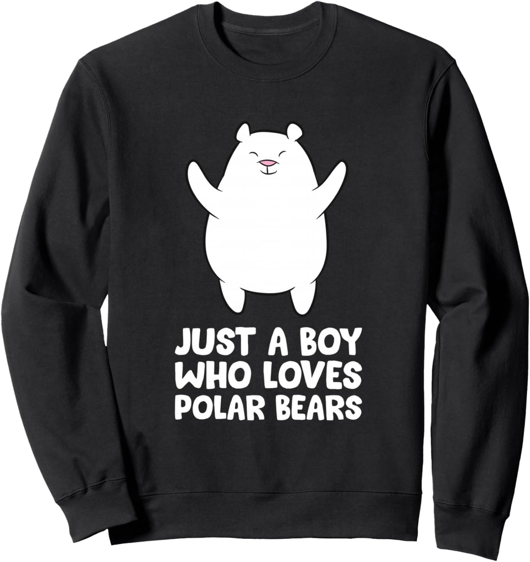 Nur ein Junge, der Eisbären liebt Sweatshirt