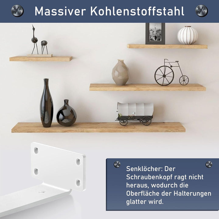 MLOQI 2 stück Regalhalterung, Regalwinkel Schwerlast, Regalhalter Metall, Schwerlastwinkel Wandhalte