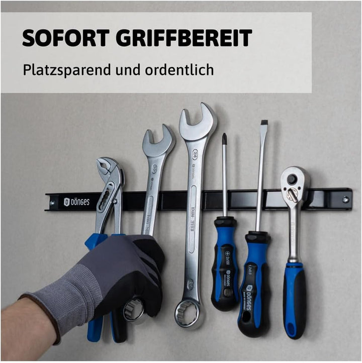 Dönges Magnetleiste 6er Set - Werkzeughalter Wand | 46cm aus Stahl | 23kg Tragkraft | Magnetischer W