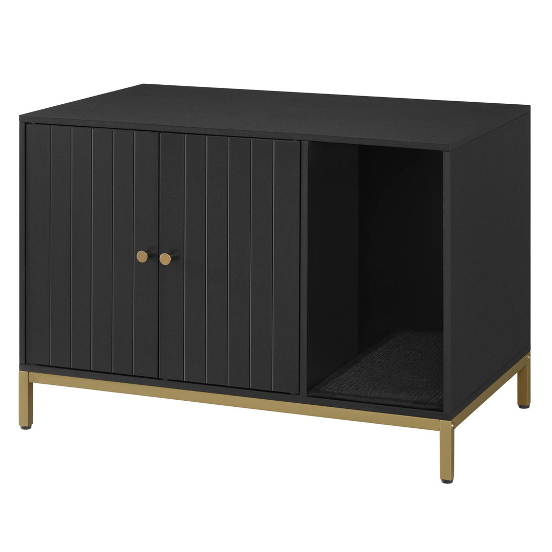 Feandrea Katzenklo-Schrank, Katzenhaus, Katzentoilette, mit Kratzmatte, hohe Beine, für Katzen, Beis