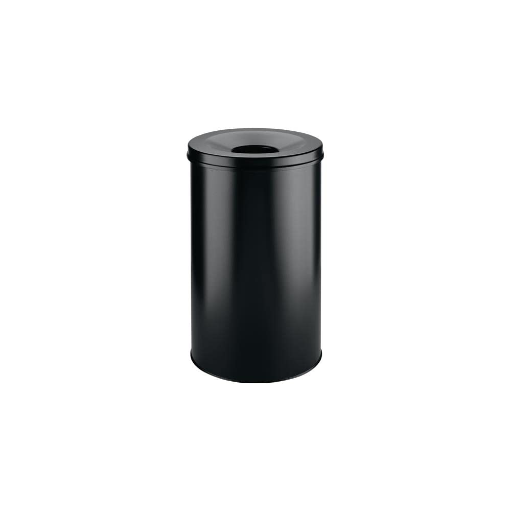 Durable Papierkorb Safe rund, selbstlöschender Deckel, 60 Liter, schwarz, 330701 schwarz 60 Liter, s