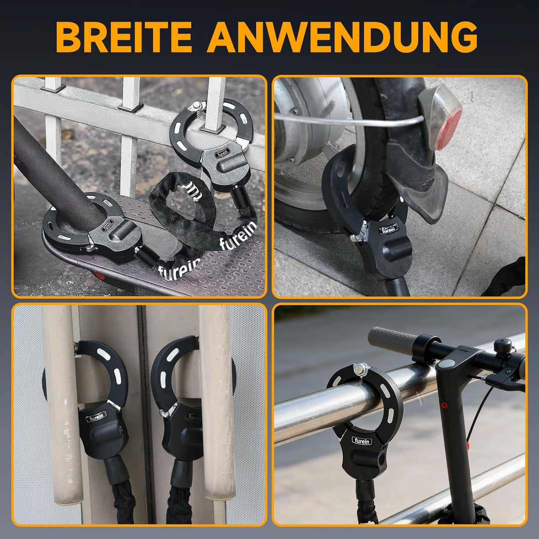 E Scooter Schloss,Handschellenschloss Diebstahlsicher,E Roller Schloss Hohe Sicherheit,Fahrradschlos