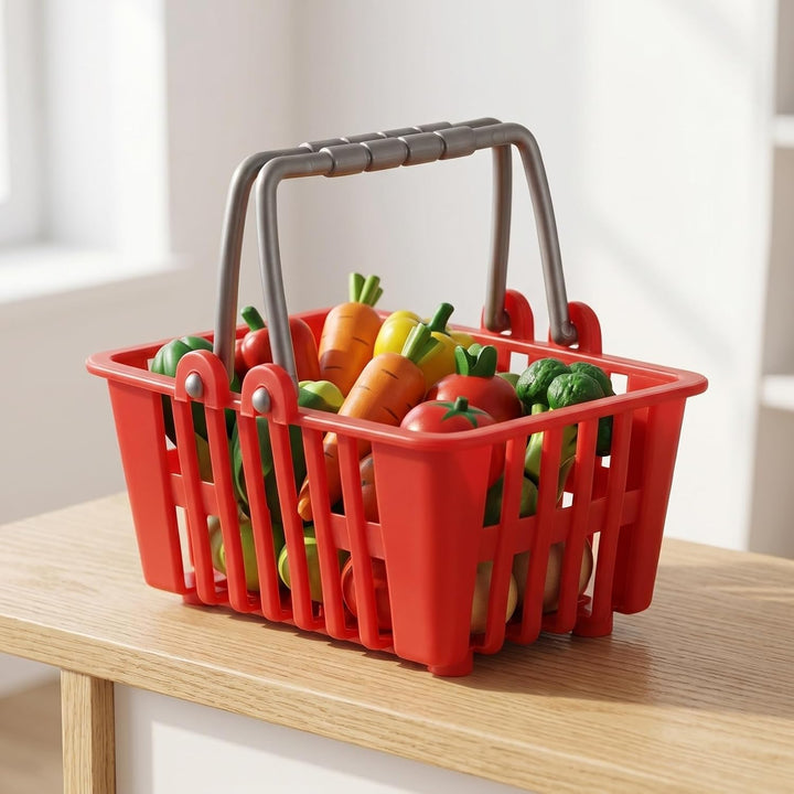 Toyvian Mini Einkaufskorb Set, 10Stück Supermarktwagen Winzige Einkaufskörbe Kunststoff Supermarktkö