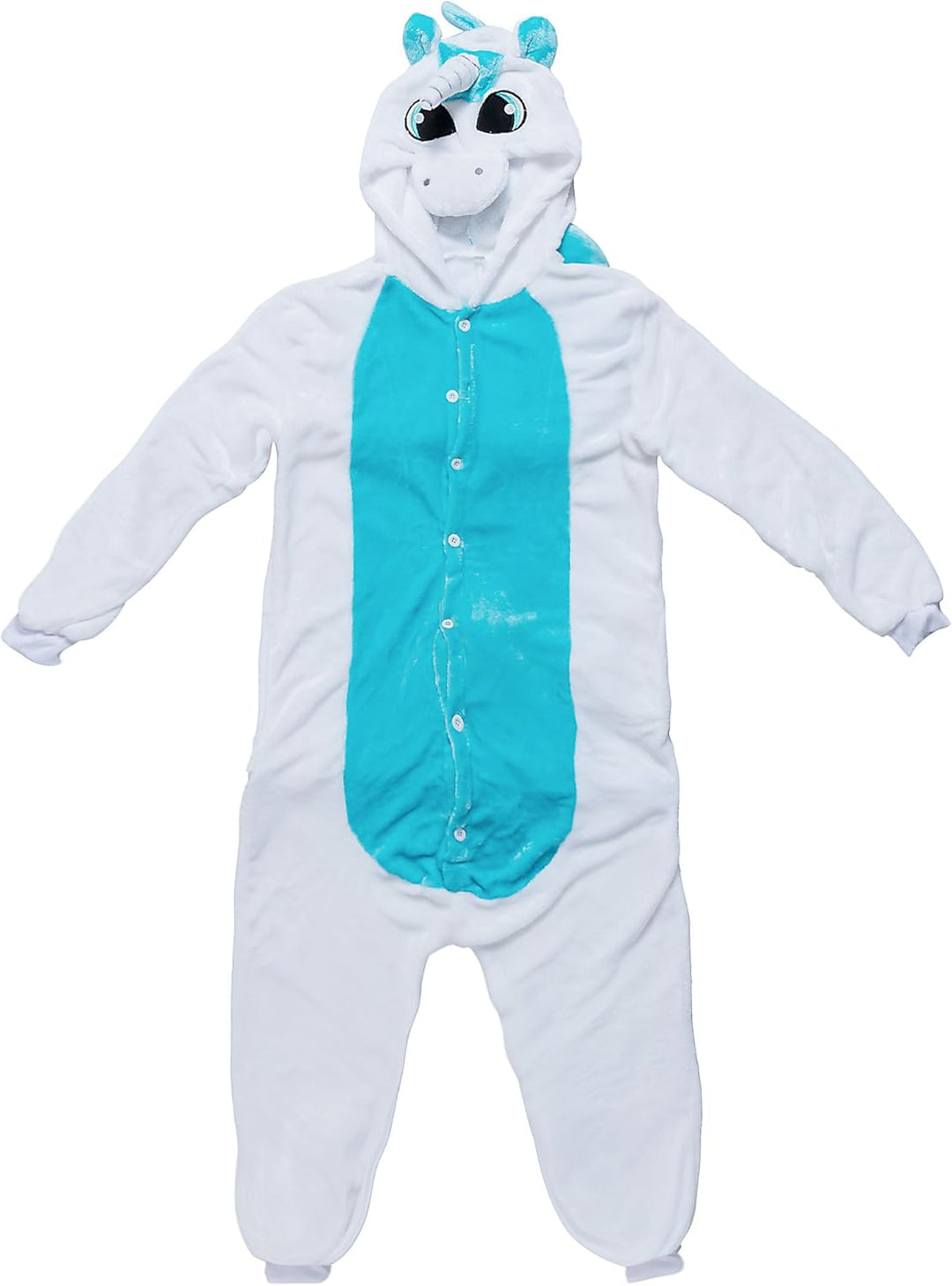 Katara 1744 Jumpsuit, Einhorn weiss-blau, Körpergrösse 165-175cm (L) Einhorn Weiss-blau Körpergrösse