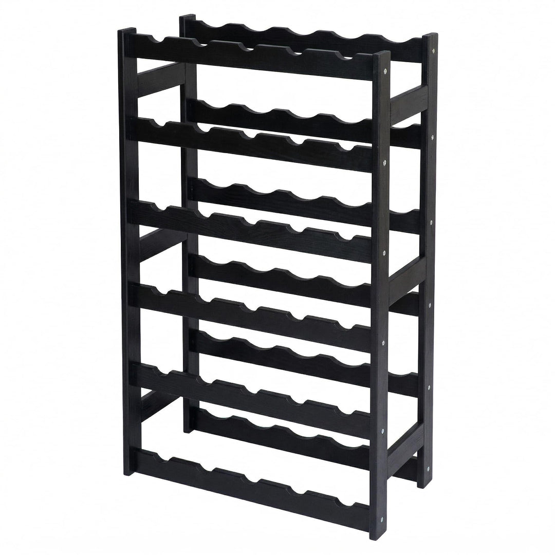Weinregal Holz 30 Flaschen Schwarz 53x86x25 cm Wine Rack Regal Flaschenregal Weinflaschenregal Geträ