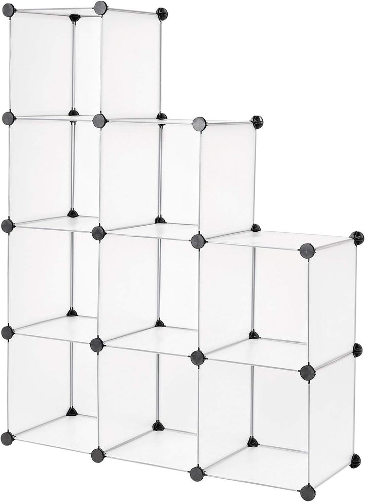 dibea Steckregal aus Kunststoff Schuhregal Aufbewahrungsregal modulares System, mit 9 Fächern á 30x3