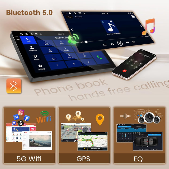 Hikity Android 15 4+64GB Autoradio für Seat Leon 2005-2012 mit 9 Zoll Incell Touchscreen, Autoradio