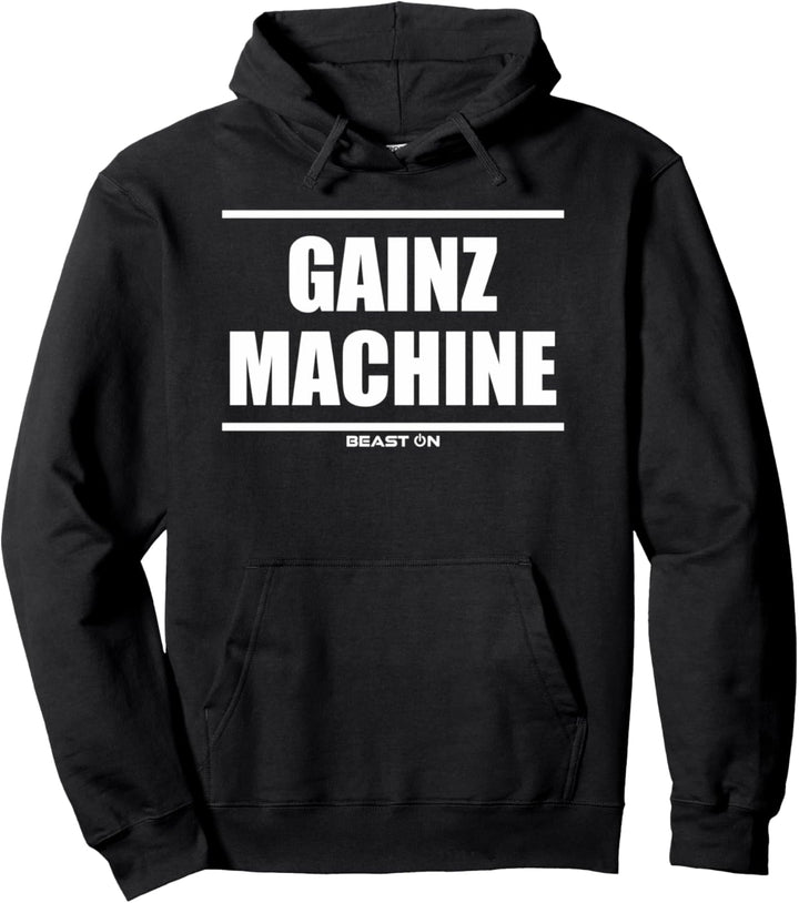 Gains Gainz Machine Bodybuilding Gym Fitness Motivation Pullover Hoodie