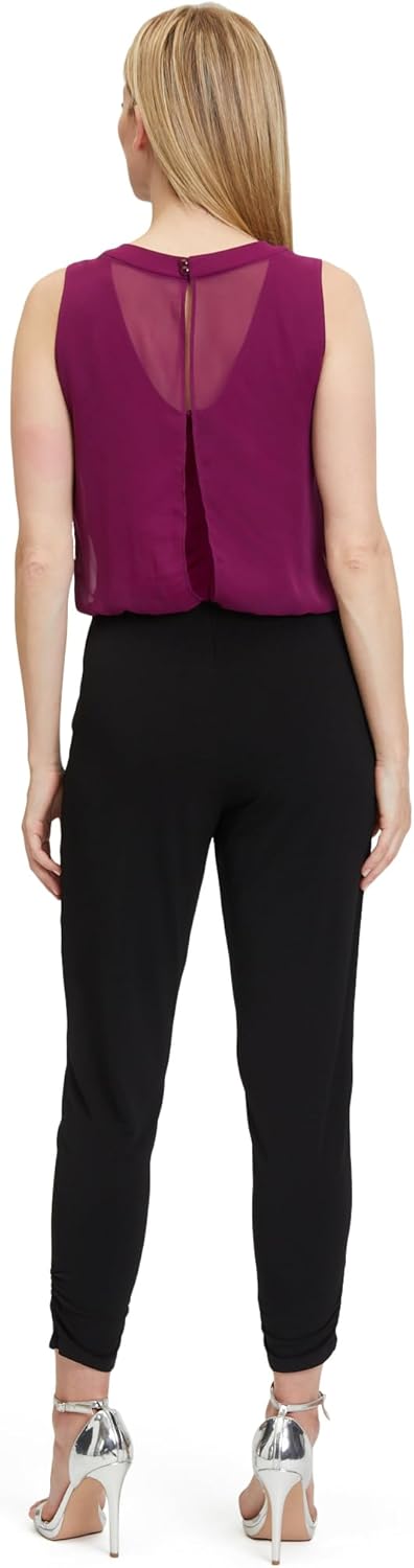 Vera Mont Damen Jumpsuit mit Cut-Outs 48 Patch Black/Purple, 48 Patch Black/Purple
