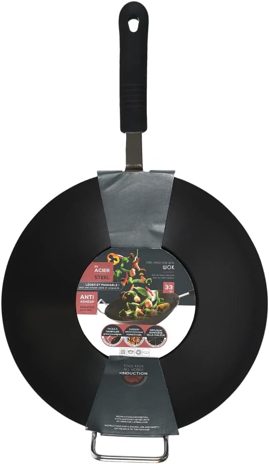 COOK CONCEPT Stahl-Wok für alle Wärmequellen, 33cm