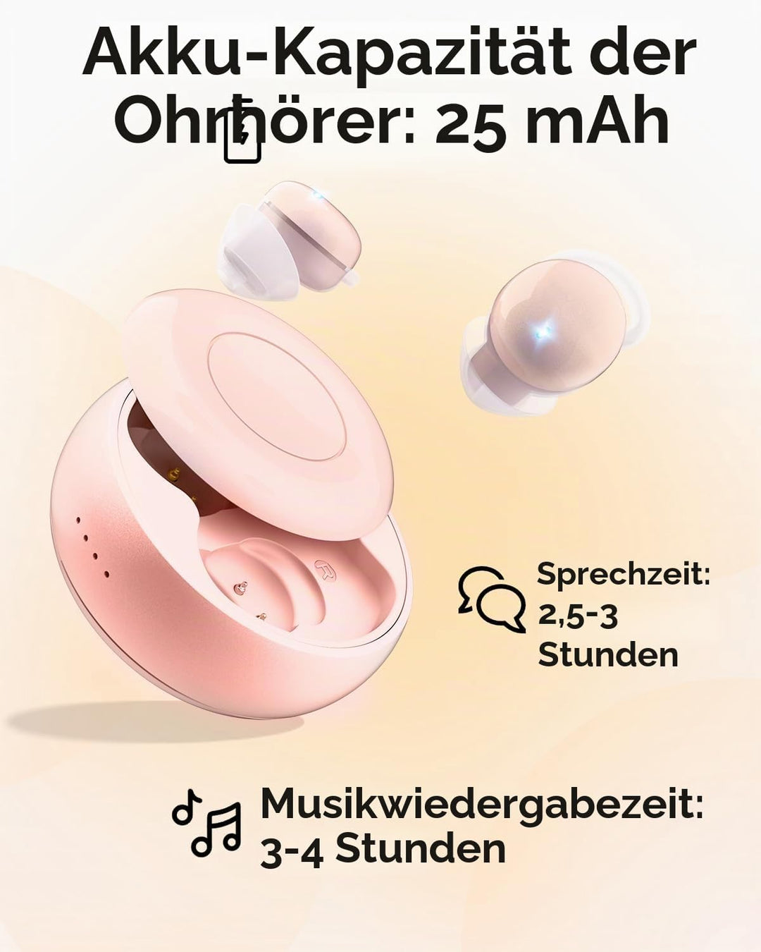 MONODEAL Schlafkopfhörer, Sleep Earbuds schlafkopfhörer Bluetooth 5.3 Kopfhörer Schlafen Mit Flüssig