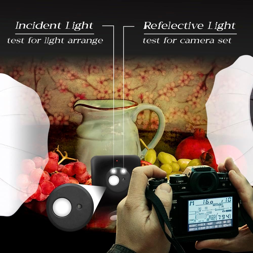 VBR-PHO Foto-Lichtmesser, Verschlusszeit, Blende, Farbtemperatur