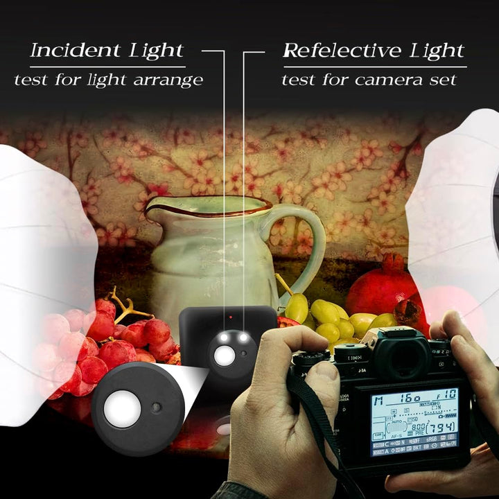 VBR-PHO Foto-Lichtmesser, Verschlusszeit, Blende, Farbtemperatur