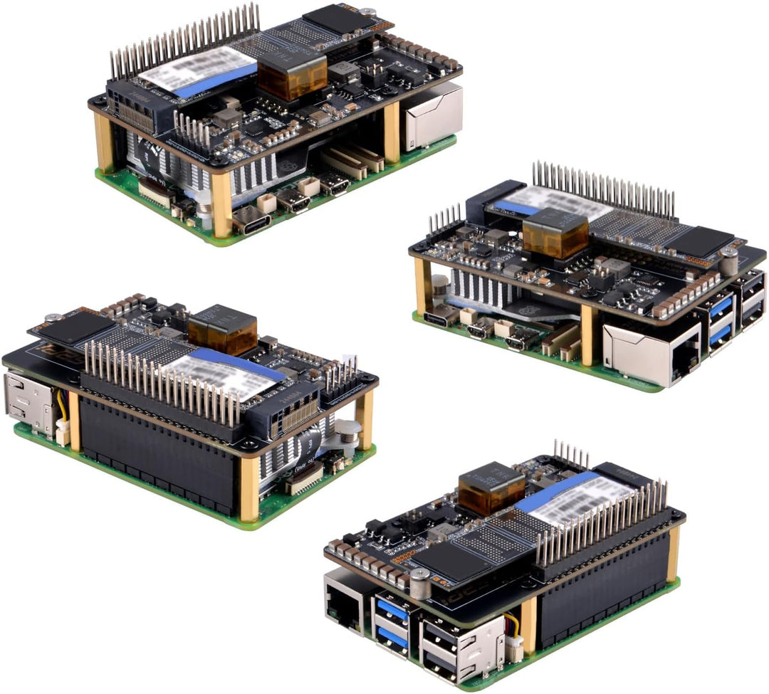 GeeekPi P33 M.2 NVME M-Key PoE+ Hat für Raspberry Pi 5, mit offiziellem Raspberry Pi 5 Active Cooler