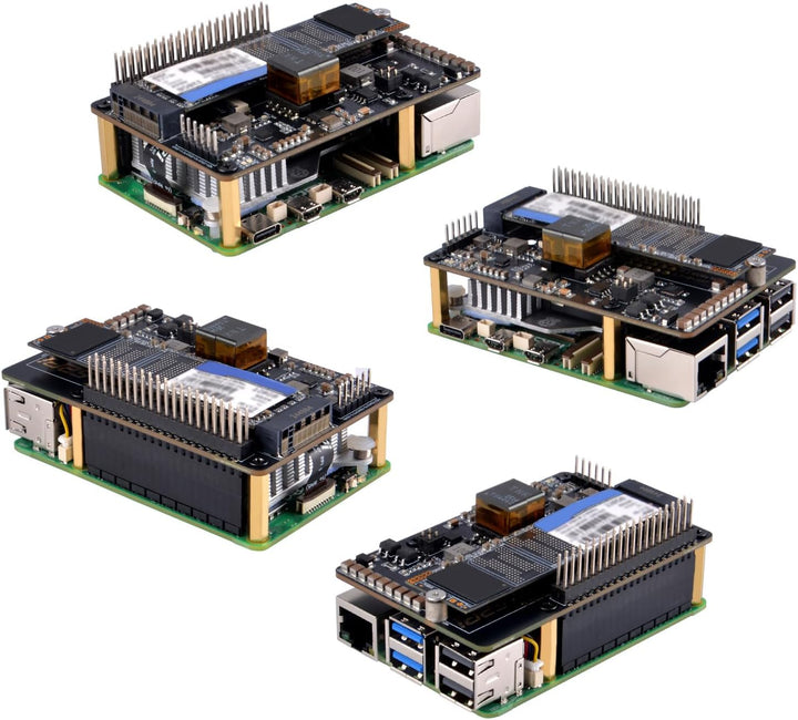 GeeekPi P33 M.2 NVME M-Key PoE+ Hat für Raspberry Pi 5, mit offiziellem Raspberry Pi 5 Active Cooler