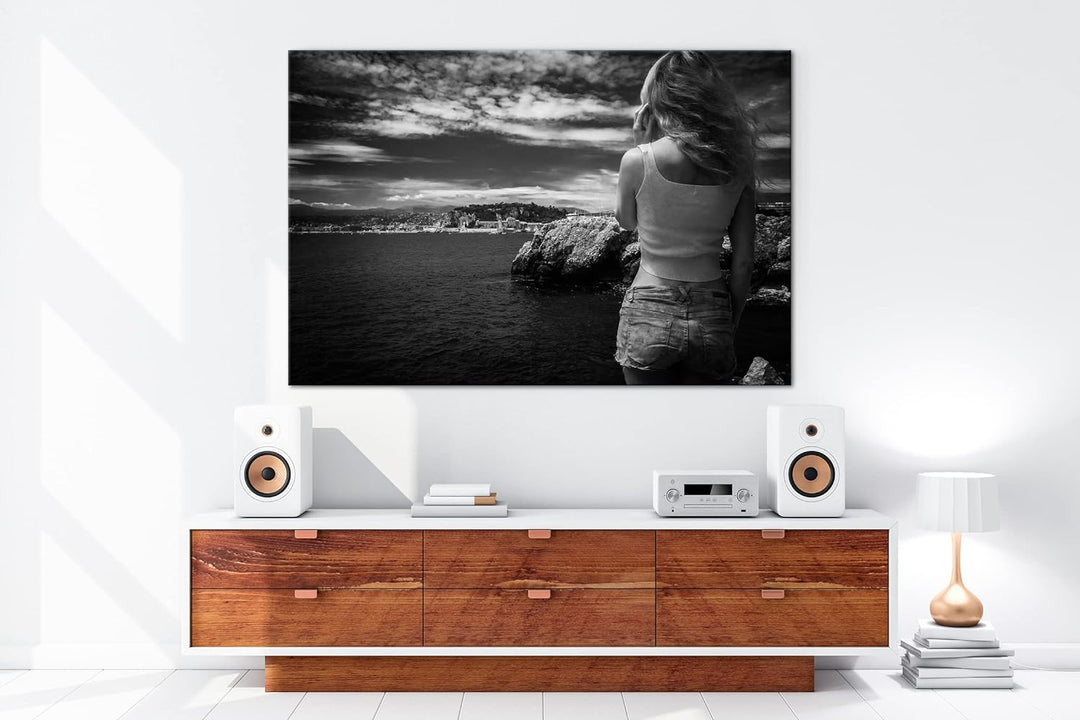 deyoli Blick auf die Küste Format: 80x60 cm als Leinwandbild, Motiv fertig gerahmt auf Echtholzrahme