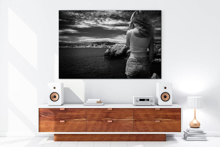deyoli Blick auf die Küste Format: 80x60 cm als Leinwandbild, Motiv fertig gerahmt auf Echtholzrahme