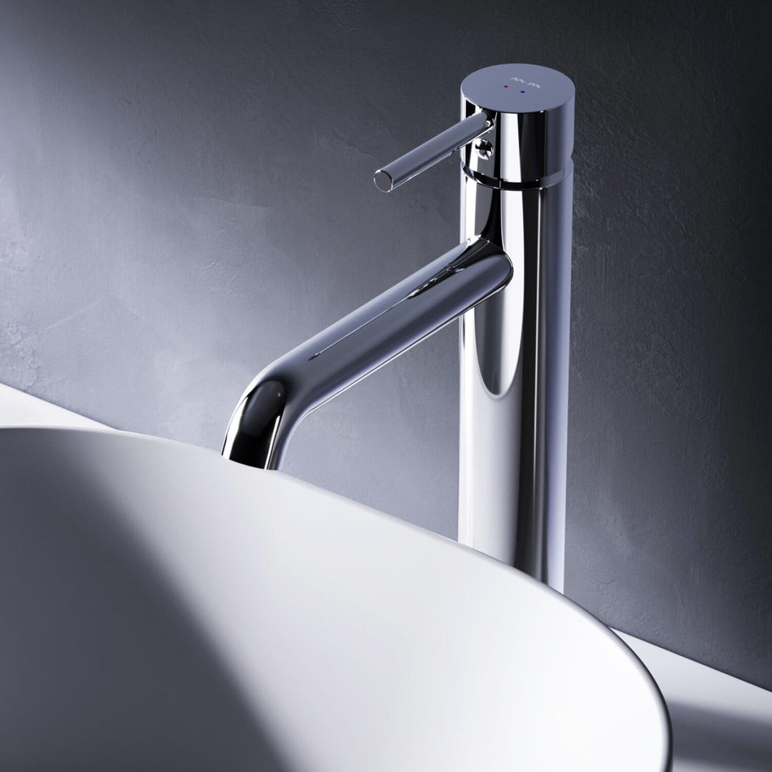 Wasserhahn Bad Hoch, Waschbecken Badarmatur, Mischbatterie Waschbecken aus Messing, Waschtischarmatu