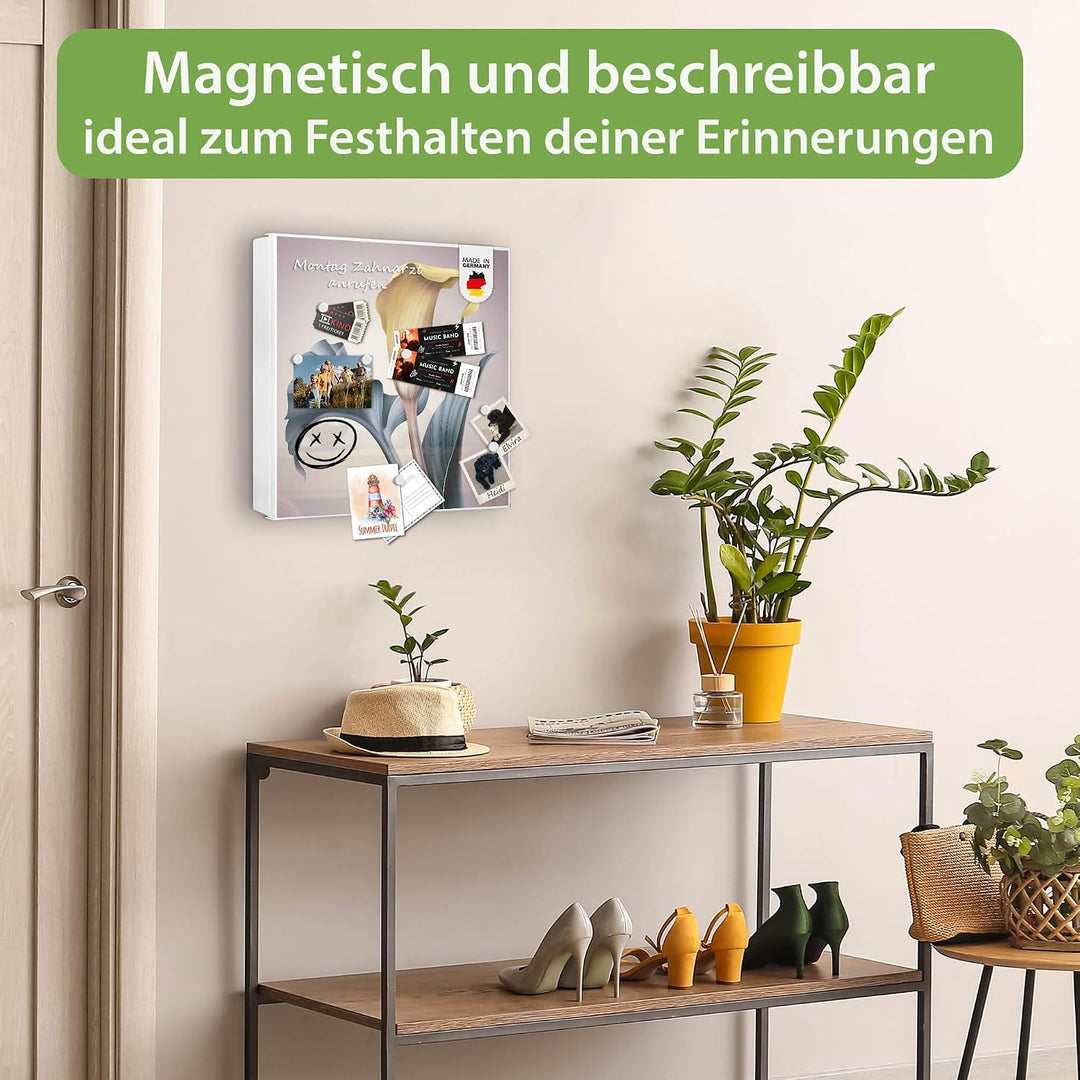 banjado Grosser Schlüsselkasten Metall - Schlüsselbox 30x30cm beschreibbarer mit 32 Haken - Schlüsse