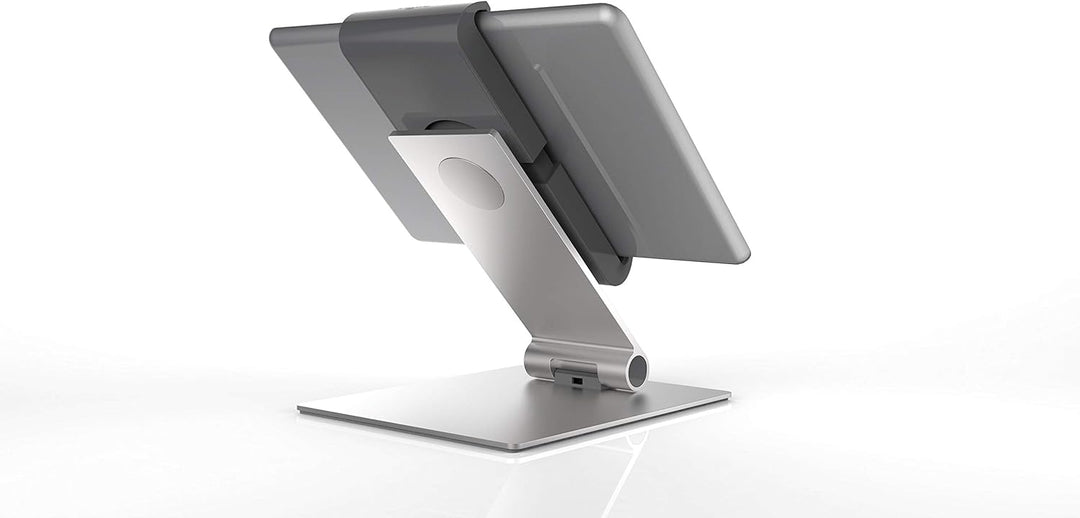 Durable Tablet Tischhalterung (für Tablets 7-13 Zoll, 360° drehbar mit Diebstahlsicherung) silber/an