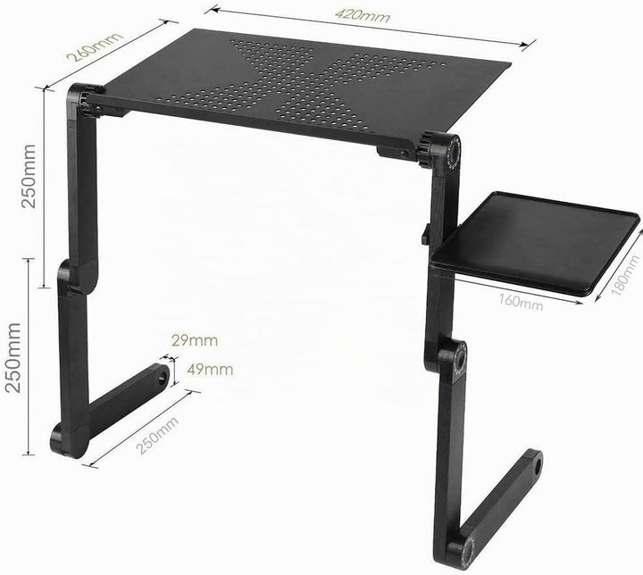 Laptoptisch für Bett Computertisch Notebooktisch Lapdesk,Folding Betttisch 360 Grad Verstellbarer Wi