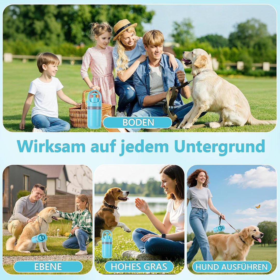 Tragbare Hundekotschaufel mit Tütenspender, 6-Klauen Hundekotgreifer berührungslos, Hundekotaufnehme