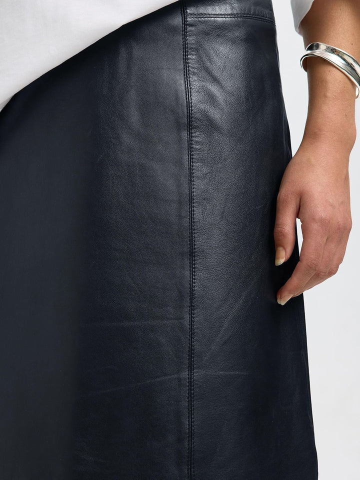 Selected Femme Female Lederrock Mini 42 Schwarz, 42 Schwarz