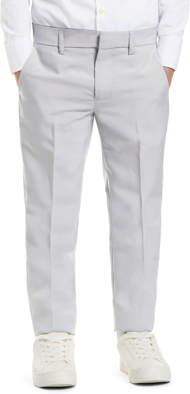 OppoSuits Groovy Grey Einfarbiger Anzug für Jungen - Abschlussball- und Hochzeitsfeier-Outfit - Inkl