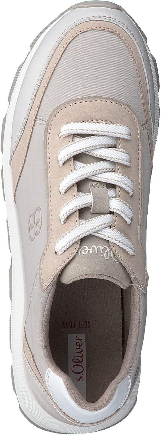 s.Oliver Damen 5-5-23616-30 Sneaker 36 EU Beige Comb, 36 EU Beige Comb