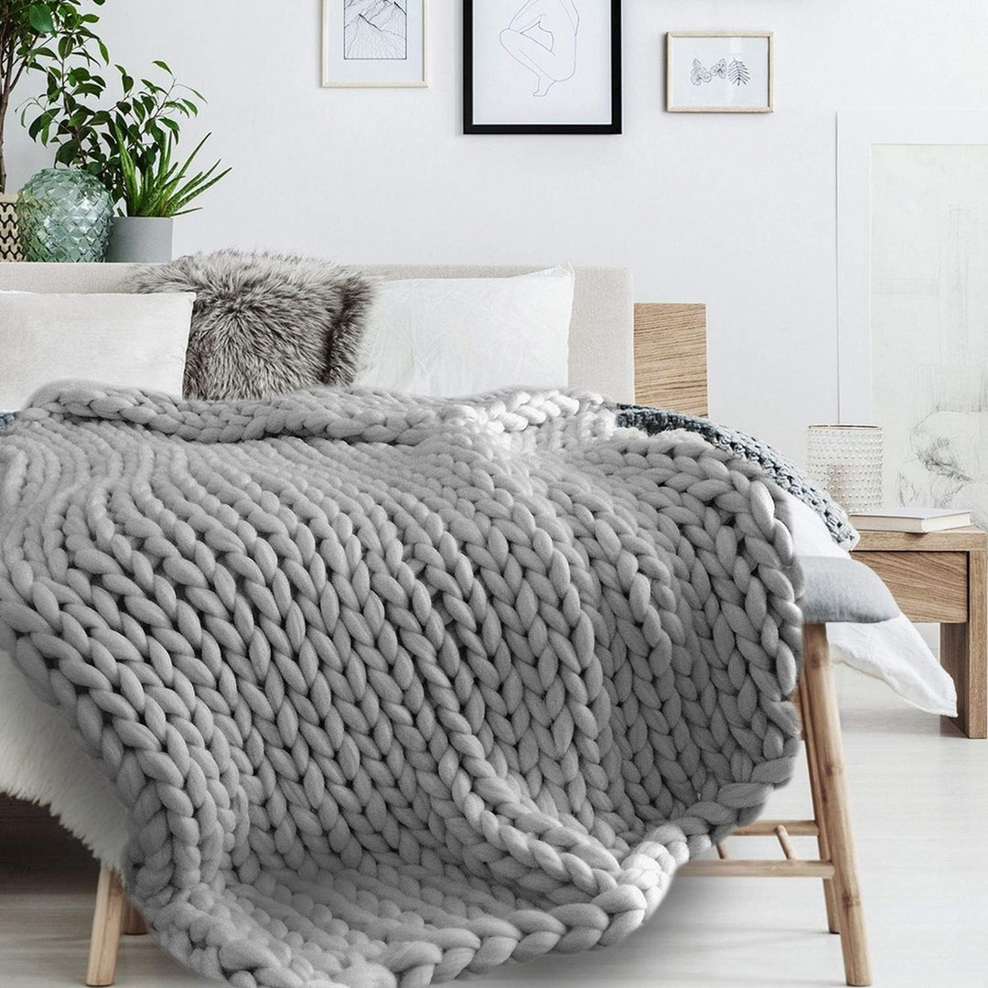 THE HOME DECO FACTORY – Manta, acrílico, Gris, Talla única