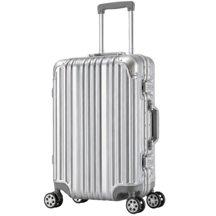 Travelhouse London Koffer Silber S-55cm Bordkoffer · Alu-Rahmen · Polykarbonat Hartschale · Reisegep