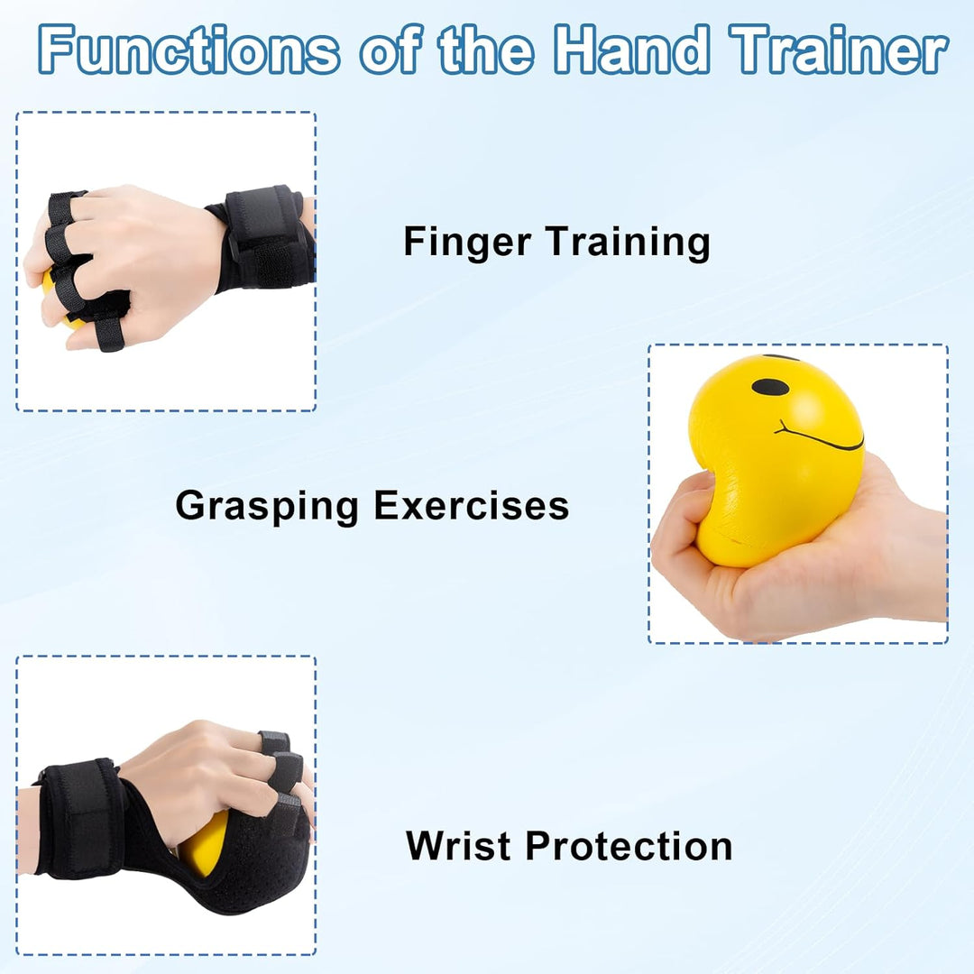 Handtrainer Fingertrainer, Handkraft Trainer Mit Gespaltenen Fingern, Anti Spasticity Splint Mit Bal