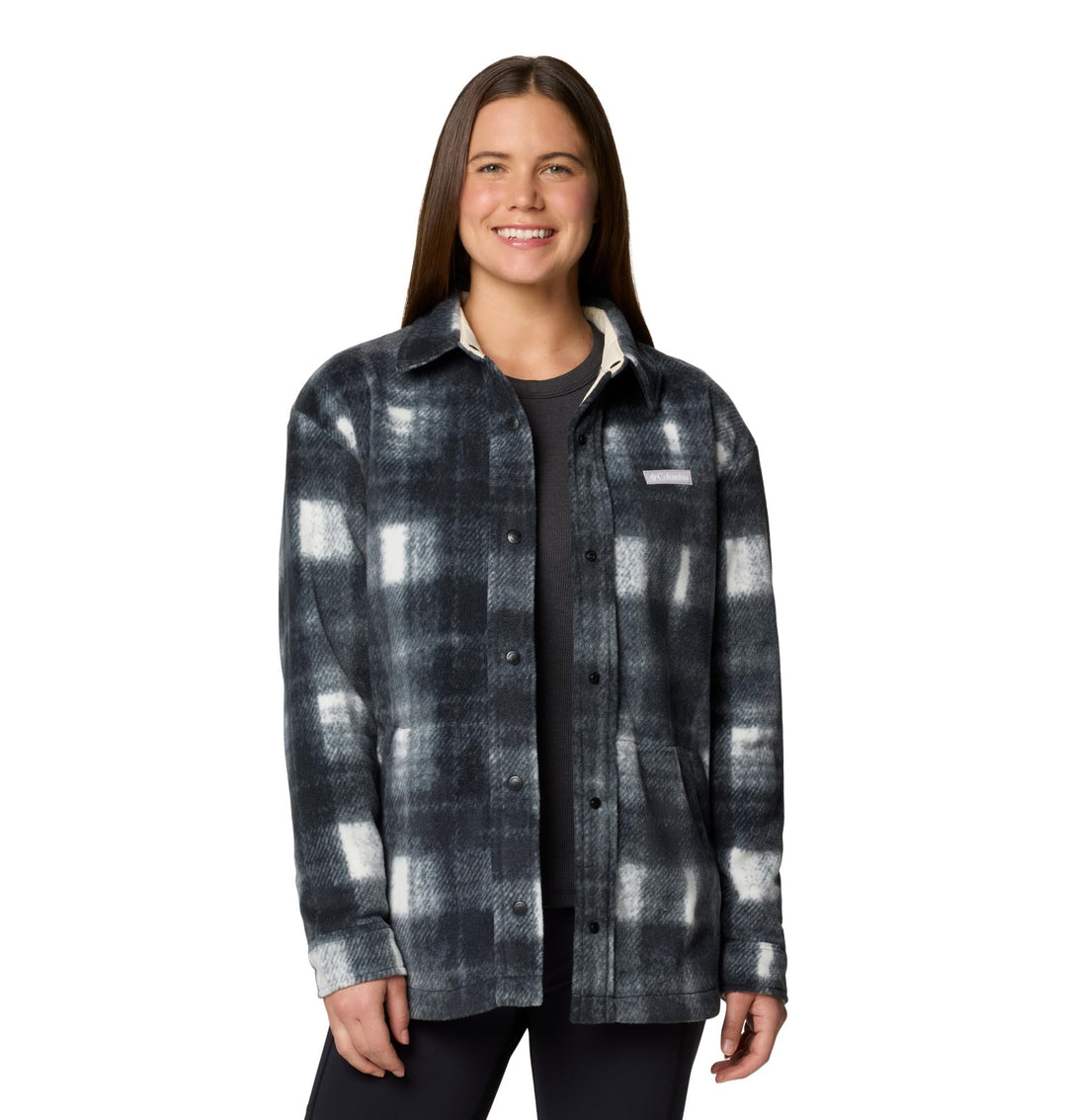 Columbia Damen Benton Springs Shirt-Jacke, Chalk Omblur Tonal XS Benton Springs Shirt Jacket 2