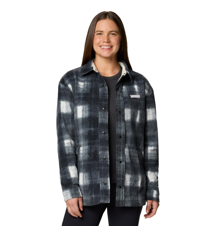 Columbia Damen Benton Springs Shirt-Jacke, Chalk Omblur Tonal XS Benton Springs Shirt Jacket 2