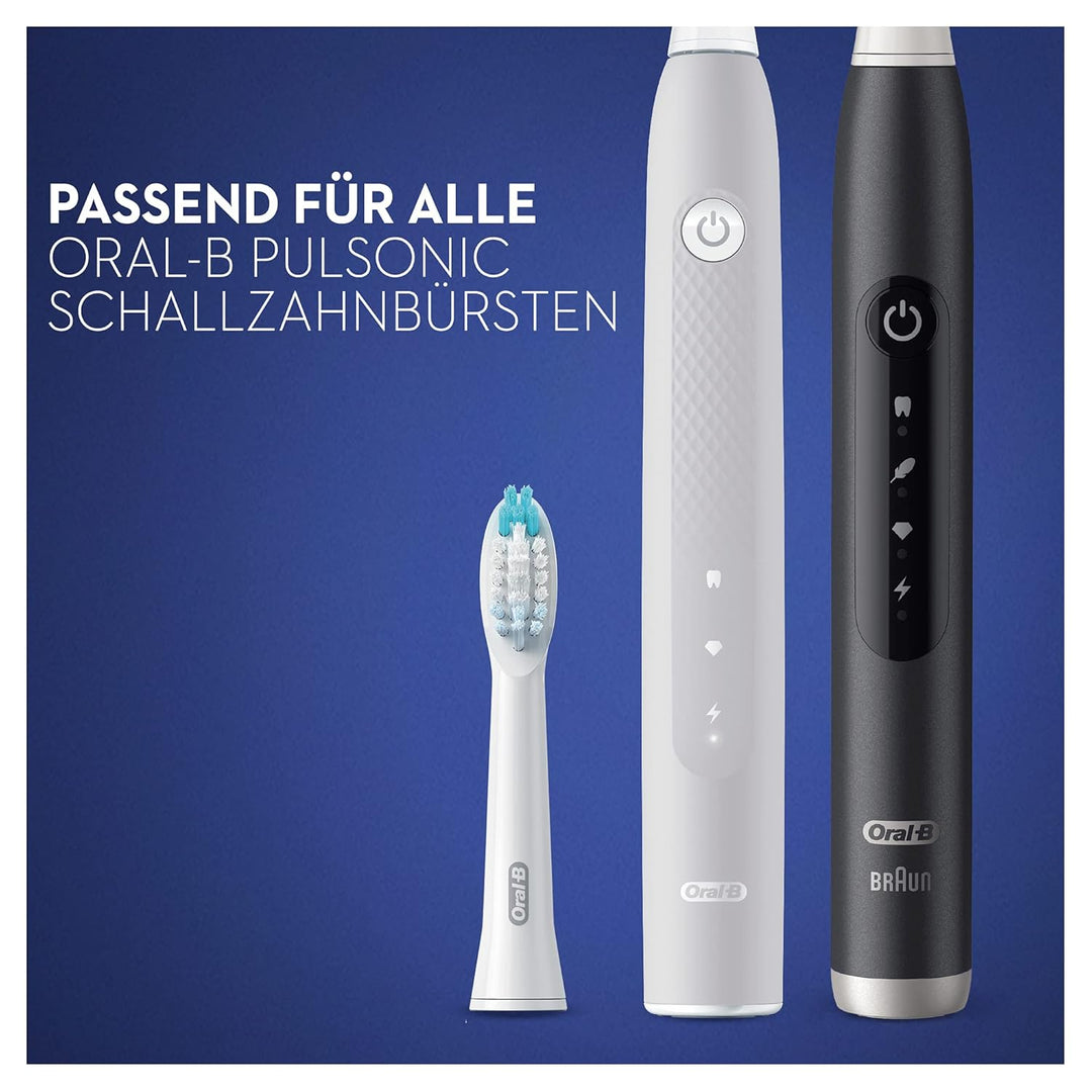 Oral-B Pulsonic Clean Aufsteckbürsten für Schallzahnbürsten, 8 Stück, Zahnbürstenaufsatz für Oral-B