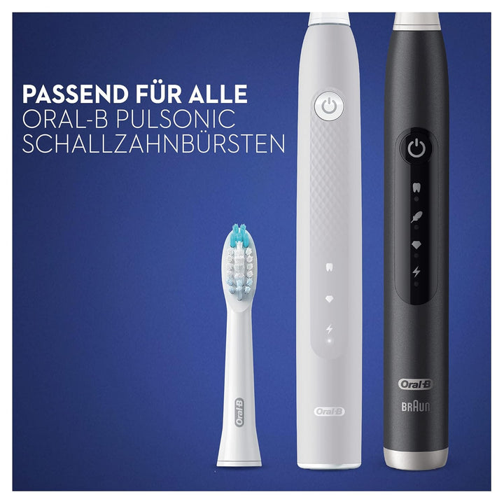 Oral-B Pulsonic Clean Aufsteckbürsten für Schallzahnbürsten, 8 Stück, Zahnbürstenaufsatz für Oral-B