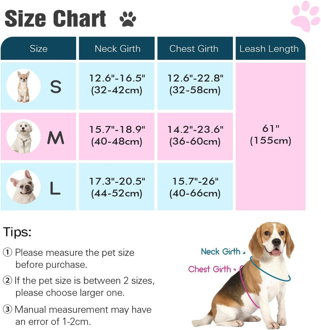 Pawaboo Hundegeschirr mit Leine-Set, X-Rahmen, kein Ziehen, verstellbar erstickungsfrei Hundewesteng