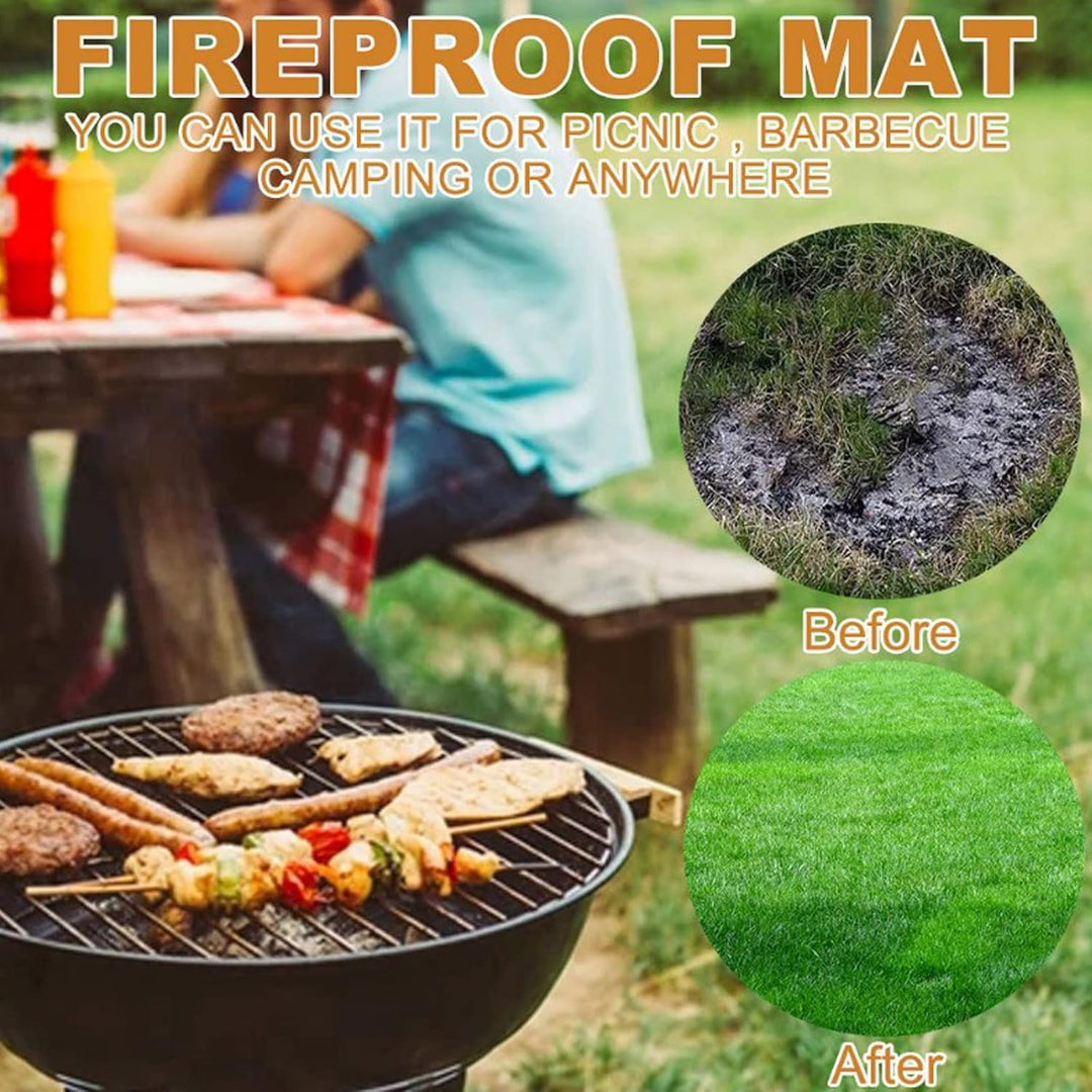 Feuerschale Matte Feuerstelle Unterlage 3 Schicht Grosse Schwarz Runden Feuerstellenmatte Grillmatte