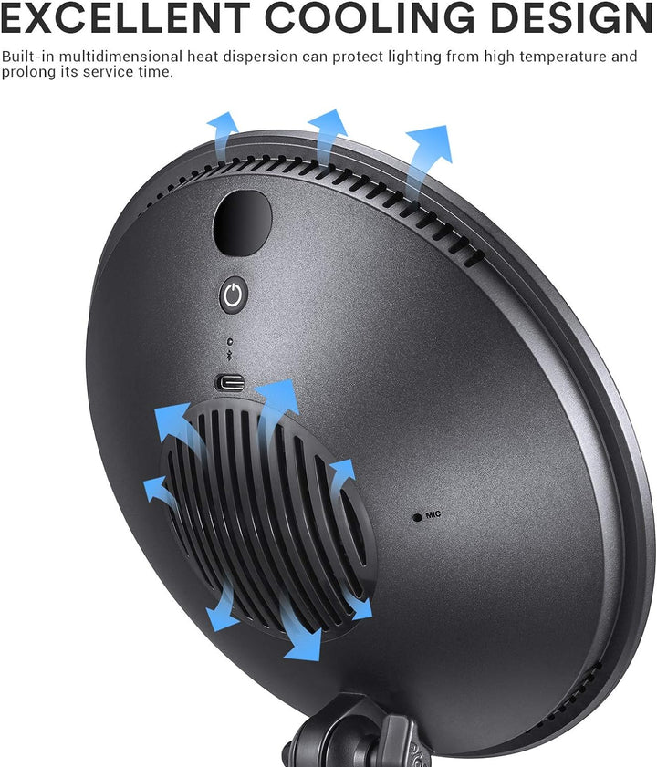 Godox CL10 RGB LED Webcasting Umgebungslicht 10W, Farbton 0-360° und 36000 Farben, 39 Fx-Effekte No