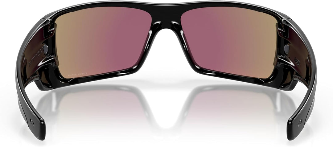 Oakley Herren Batwolf Wrap Sonnenbrille 127 Mehrfarbig (Polished Black), 127 Mehrfarbig (Polished Bl